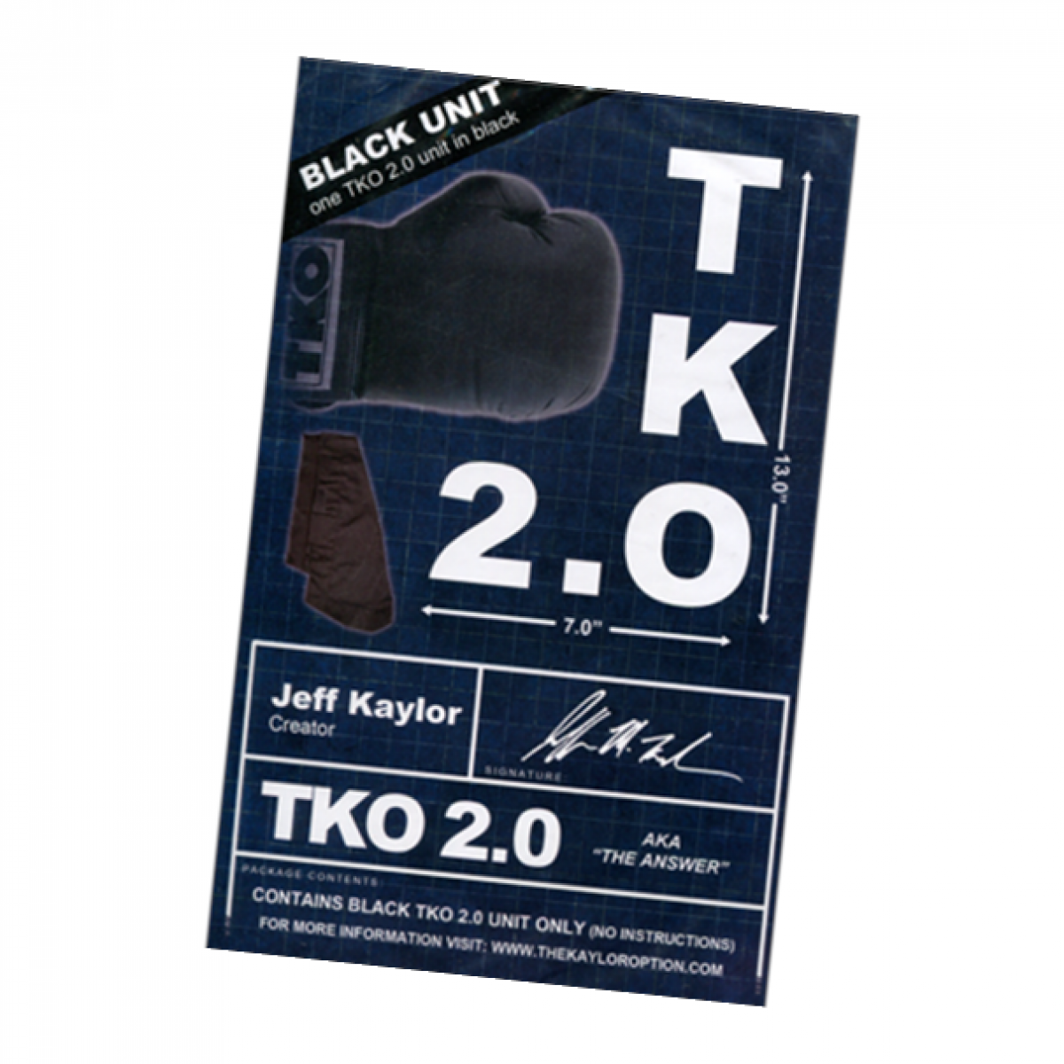 TKO 2.0 Gimmick only (Black) by Jeff Kaylor - Magic Trick ...