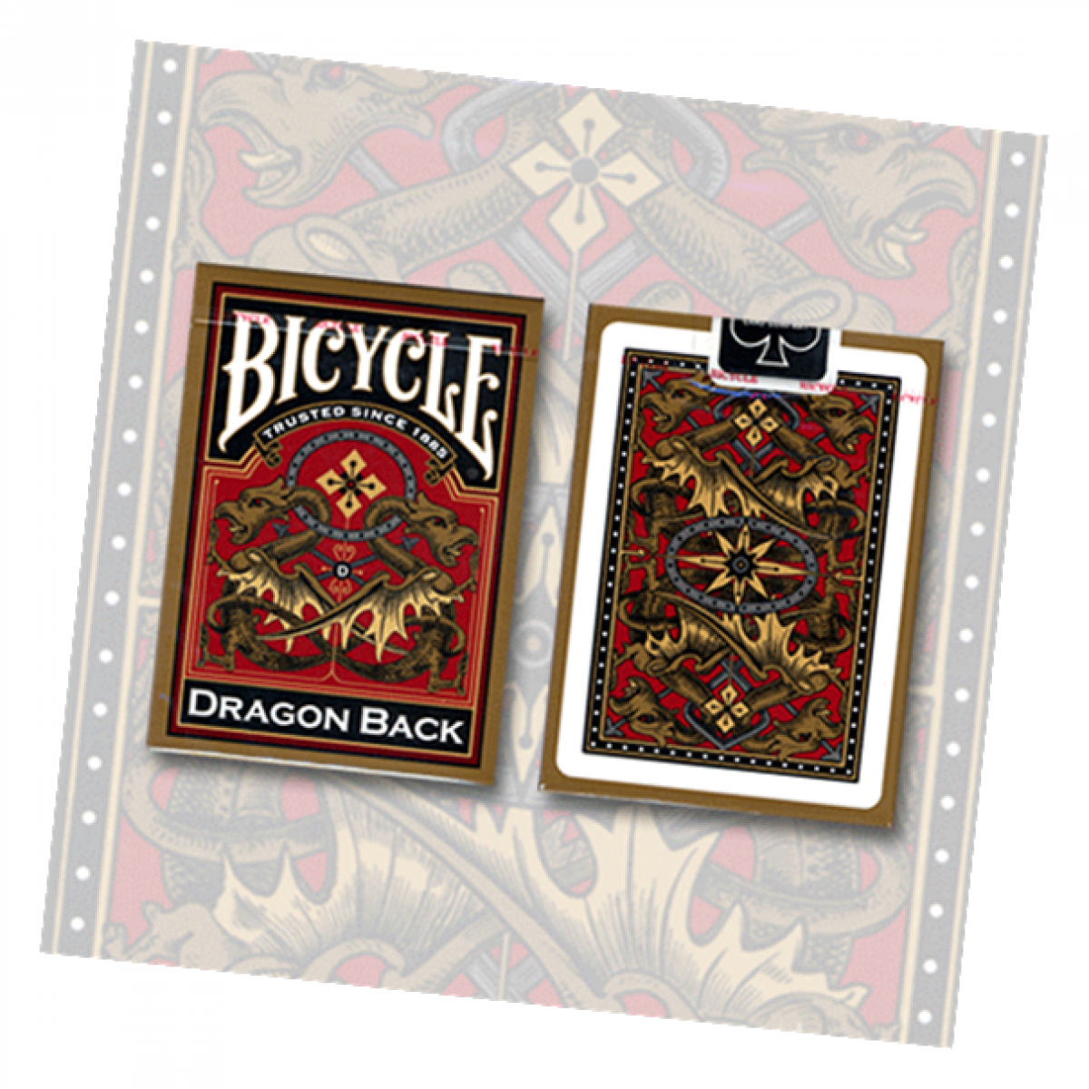 Bicycle Dragon Back Playing Card Deck (Gold) by USPCC Martinka Magic