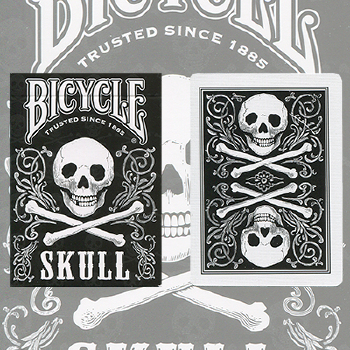 Bicycle Black Skull Deck Martinka Magic