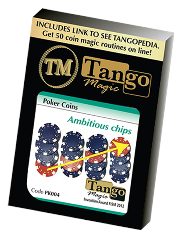 Ambitious Chip (PK004) (Gimmick and Online Instructions) by Tango Magic - Trick