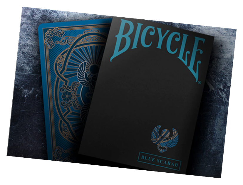Bicycle Scarab (Blue) Playing Cards by Crooked Kings