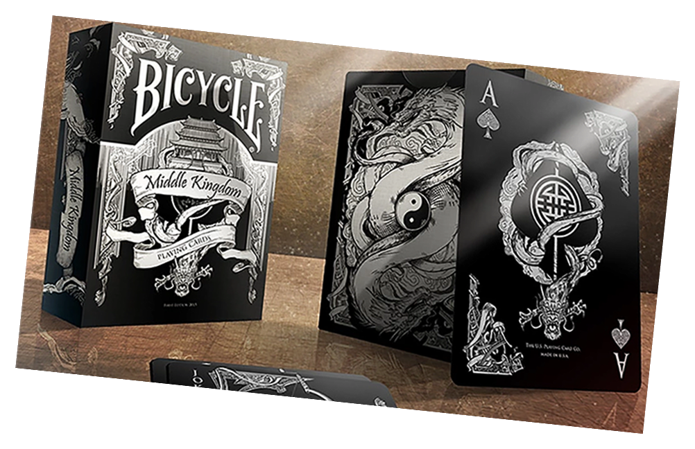 Bicycle Middle Kingdom (Black)  Playing Cards Printed by US Playing Card Co