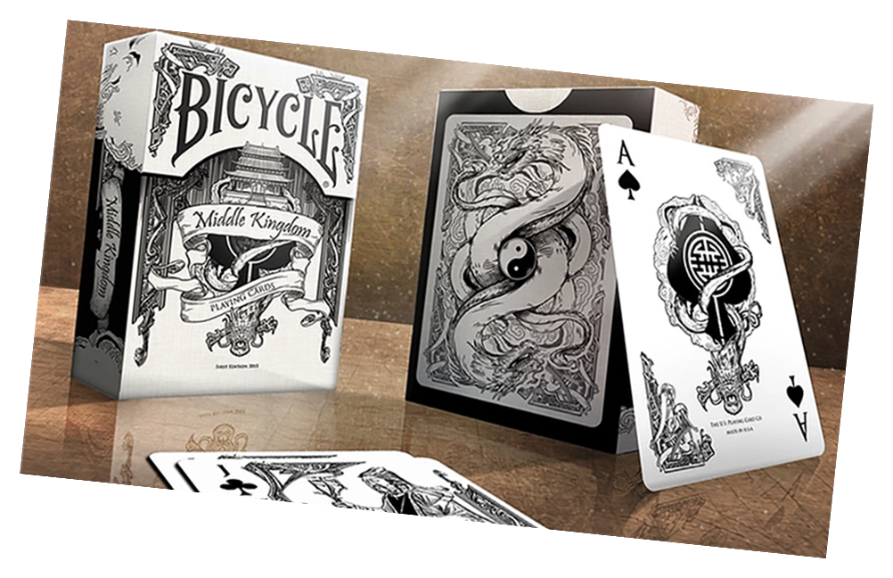 Bicycle Middle Kingdom (White)  Playing Cards Printed by US Playing Card Co