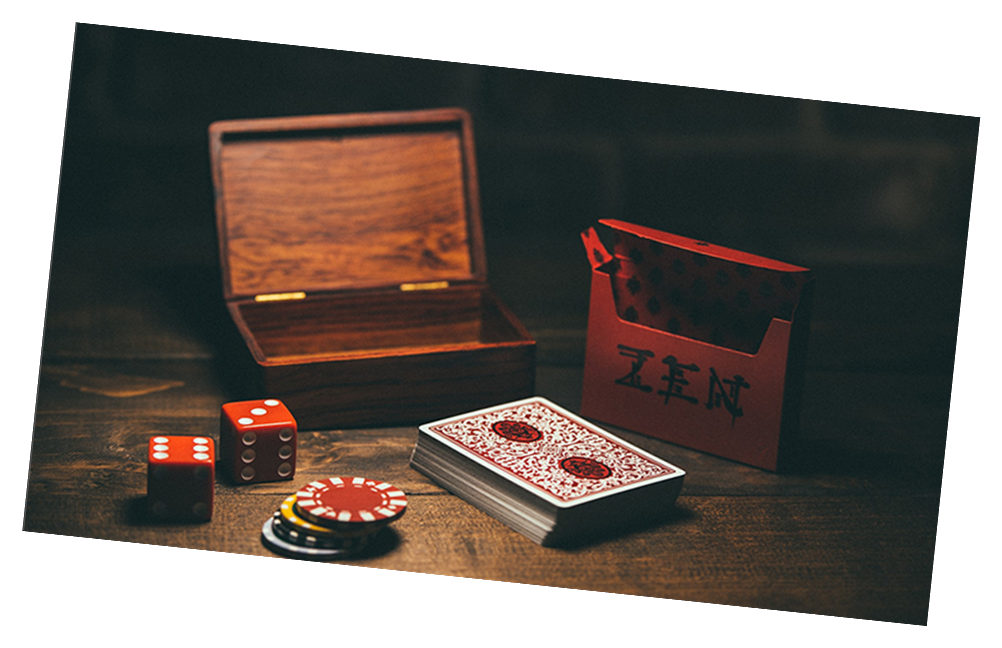 Royal Zen Playing Cards (Red) by Expert Playing Cards