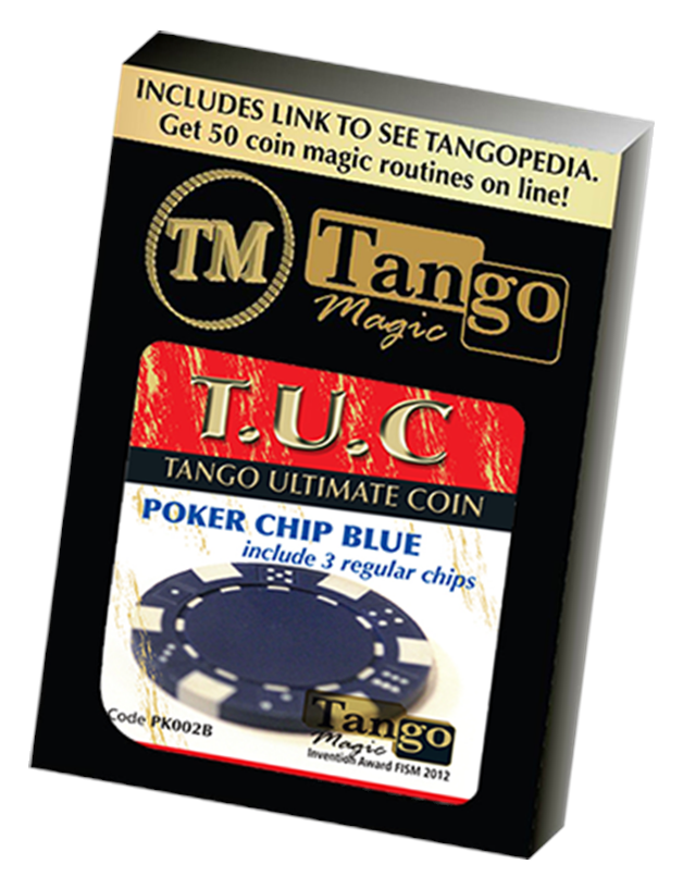 TUC Poker Chip Red plus 3 regular chips - Tango Coin Magic Trick Set