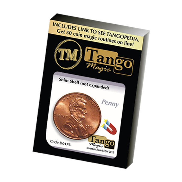 Shim Shell Penny for Magic Trick by Tango - Hollow Coin with Steel
