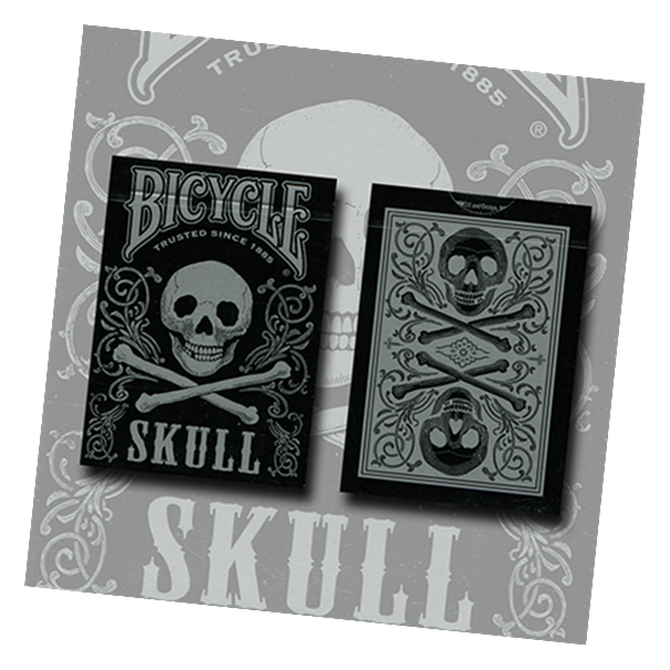 Bicycle Skull Metallic Deck (Silver) USPCC by Gambler's Warehouse