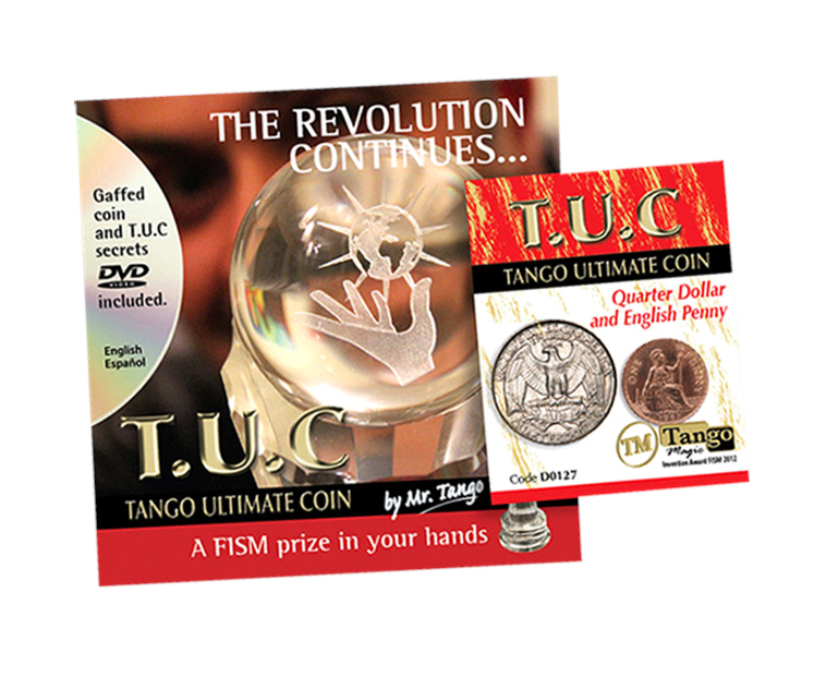 Tango Ultimate Coin (T.U.C) Quarter/Penny (D0127) with instructional DVD by Tango - Trick