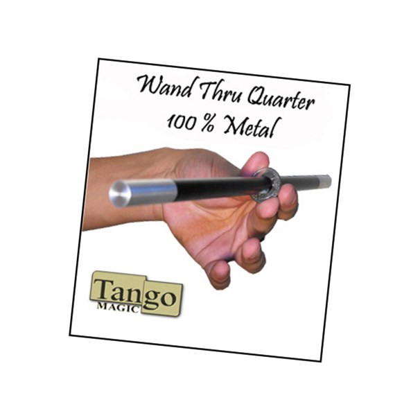 Wand Thru Quarter ( W006 )(includes gimmicked coin and DVD) by Tango-Trick