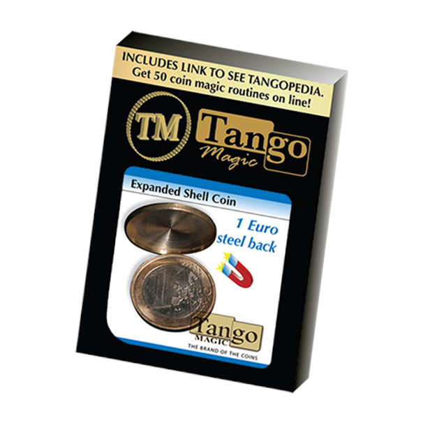 Expanded Shell Coin - (1 Euro, Steel Back) by Tango Magic - Trick (E0066)