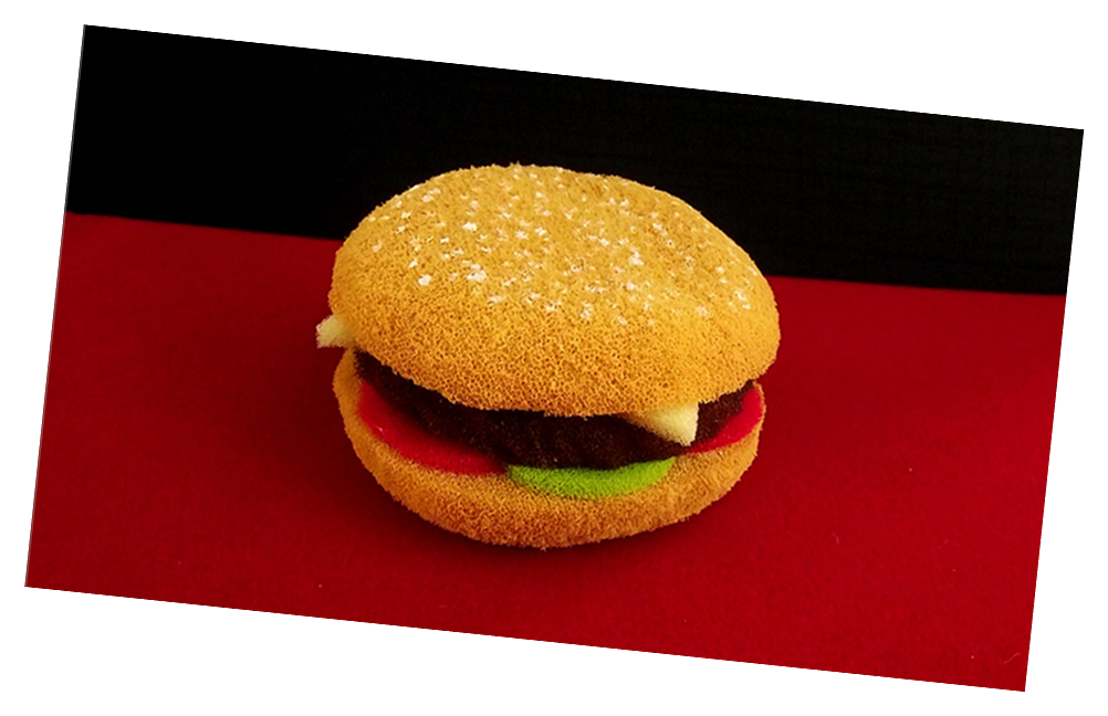 Sponge Hamburger Prop for Magic Tricks or Display