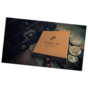 The Traveler  by Jeff Copeland - Leather Coin Magic Trick Wallet