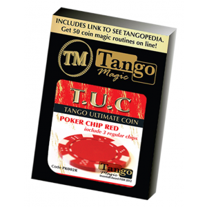 TUC Poker Chip Red plus 3 regular chips - Tango Coin Magic Trick Set