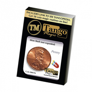 Shim Shell Penny for Magic Trick by Tango - Hollow Coin with Steel