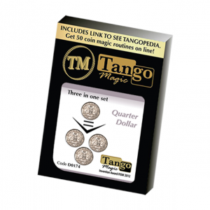 Three in One US Quarter Set - Coin Magic Trick - Precision Made