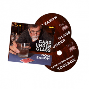 Doc Eason Card Under Glass (2 DVD set) by Kozmomagic - Magic Trick