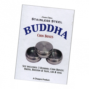 Stainless Steel Buddha Coin Box Set for Coin Magic Tricks by Chazpro