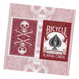 Skull and Bones Playing Card Deck (Red) Cambric by Conjuring Arts