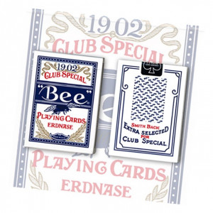Erdnase 1902 Bee Playing Cards - Blue Smith No. 2 Back (Cambric Finish) - Limited Edition