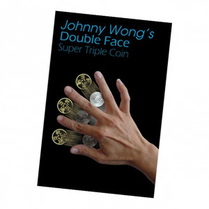 Double Face Super Triple Coin (with DVD) by Johnny Wong - Trick