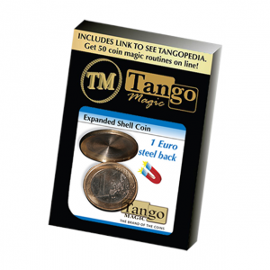 Expanded Shell Coin - (1 Euro, Steel Back) by Tango Magic - Trick (E0066)