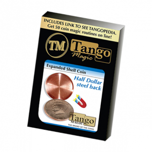 Expanded Shell Coin (Half Dollar) (D0007)(Steel Back) by Tango Magic - Trick